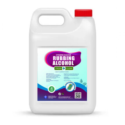 Hygiene Master Rubbing Alcohol – 5L | 75% Alcohol Hand Sanitizer & Disinfectant with Glycerine, TELA & Vitamin E | Kills 99.9% of Germs