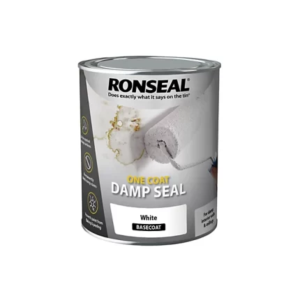 Ronseal One Coat Damp Seal – 250ml One Layer Wet Seal (White)